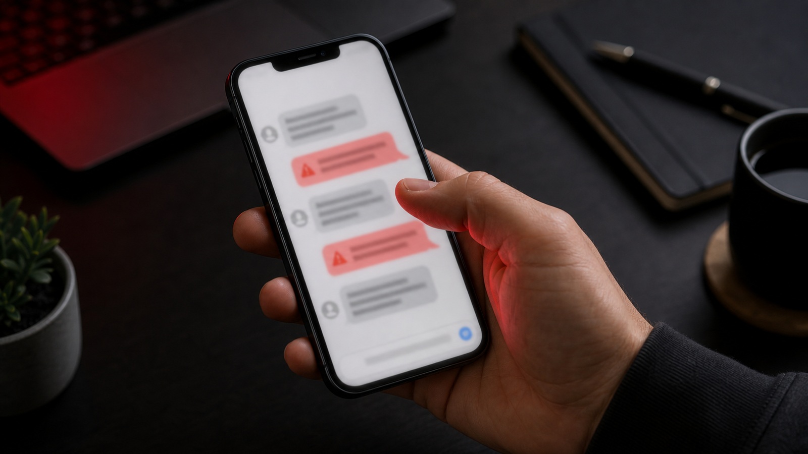 Warning about AI generated phishing email on screen — figure 1