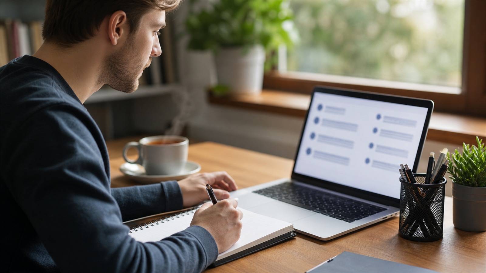Professional using AI productivity tools at desk — figure 2