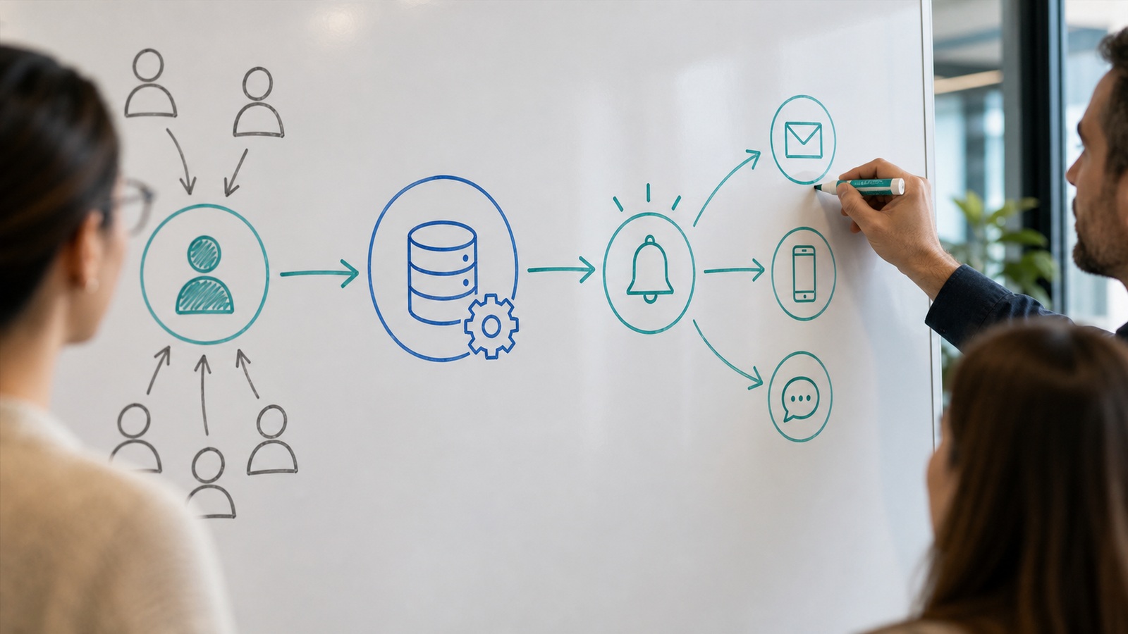 Automation workflow connecting business apps — figure 2