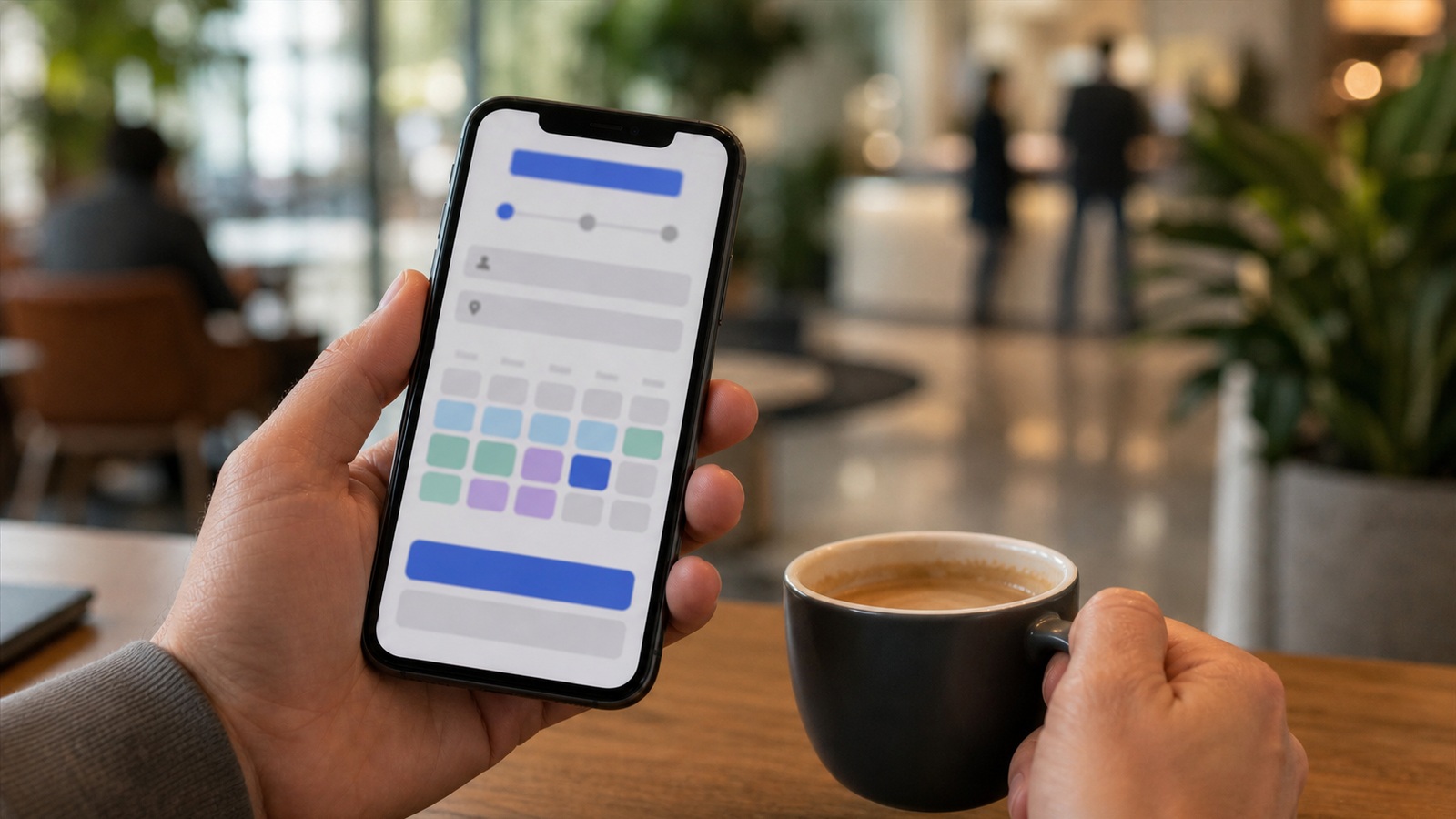 Online scheduling calendar booking interface — figure 1
