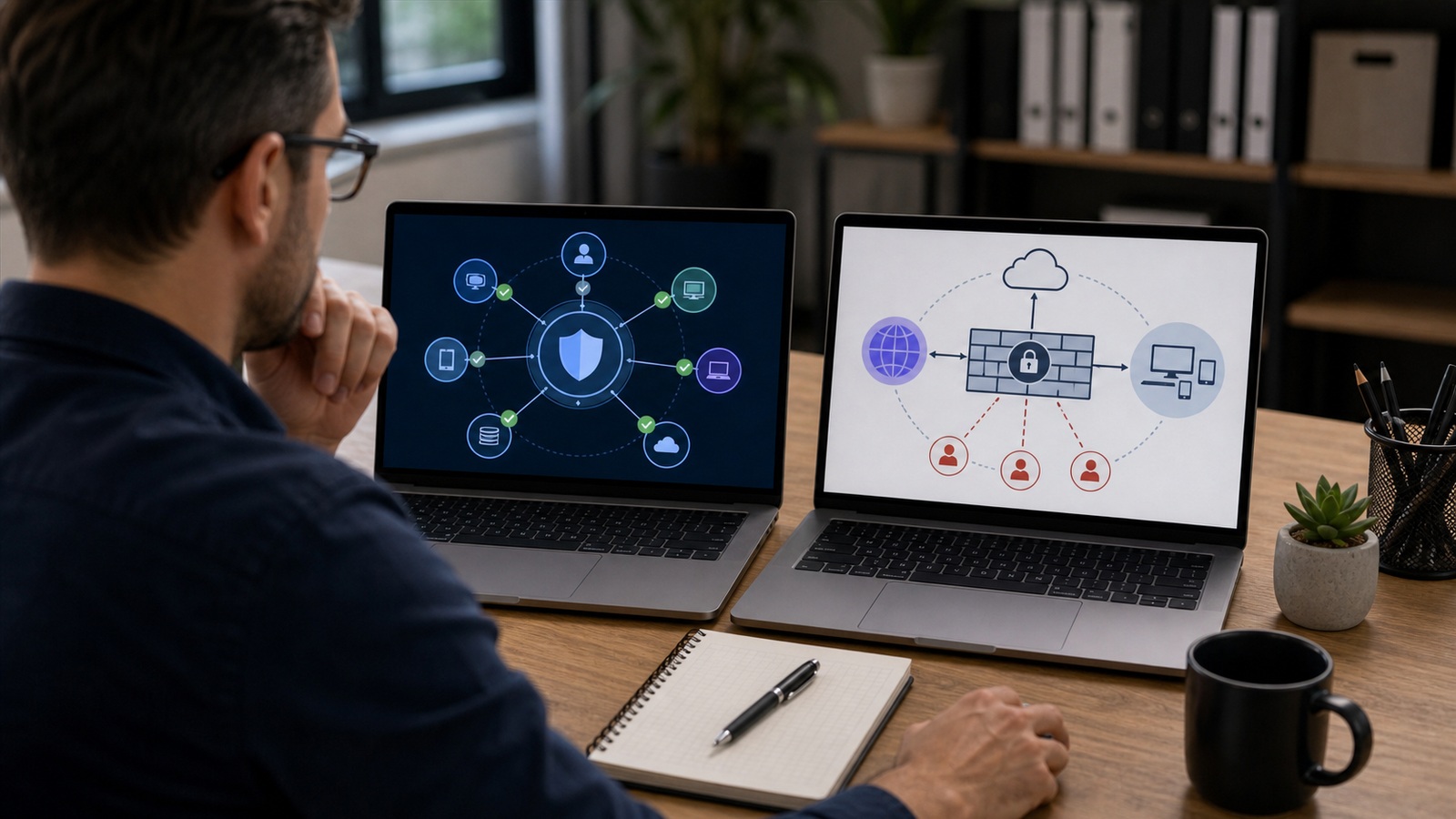 Remote worker connected through business VPN — figure 2