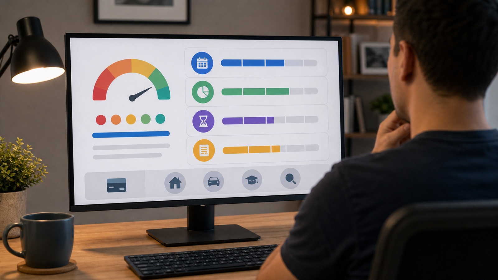 Credit score report on financial dashboard — figure 2
