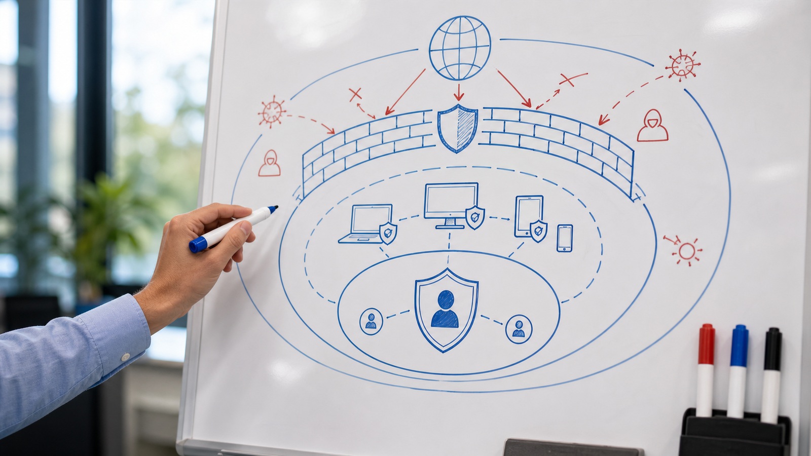 Layered cybersecurity stack diagram for small business — figure 2
