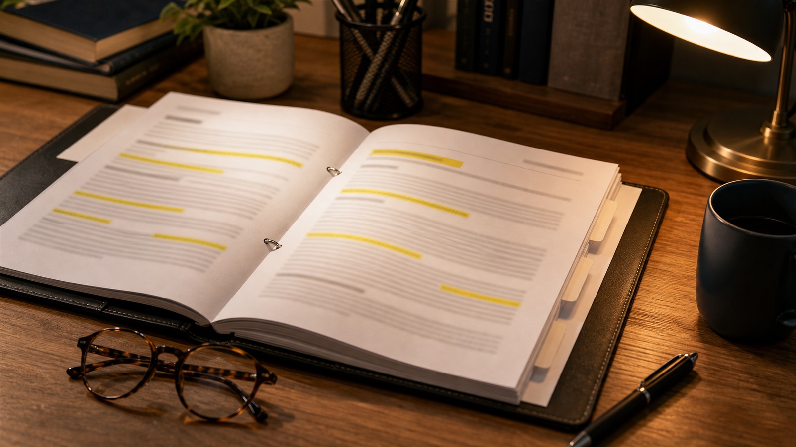 Small business owner reading general liability policy — figure 1